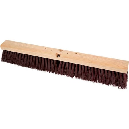 Pferd 89287 24in Coarse Sweep Floor Brush, Maroon Synthetic Fill, 3in Trim 89287-PFERD